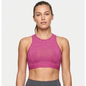 Outdoor Voices‎ Sports Bra Womens Small Pink Heathered High Neck Athena Bra